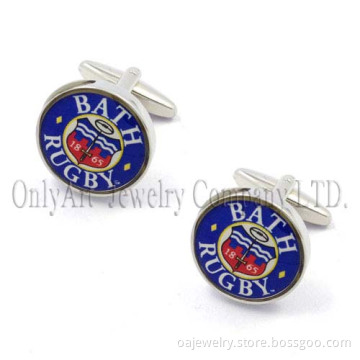 Custom Made Rugby Team Silver 925 Cufflinks (OACL0442)